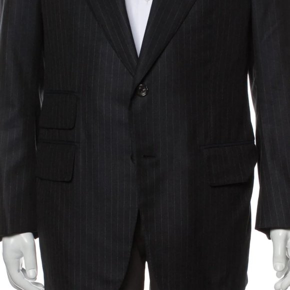 Tom Ford Silk Striped Blazer - Size: US42, IT52 - Picture 2 of 4